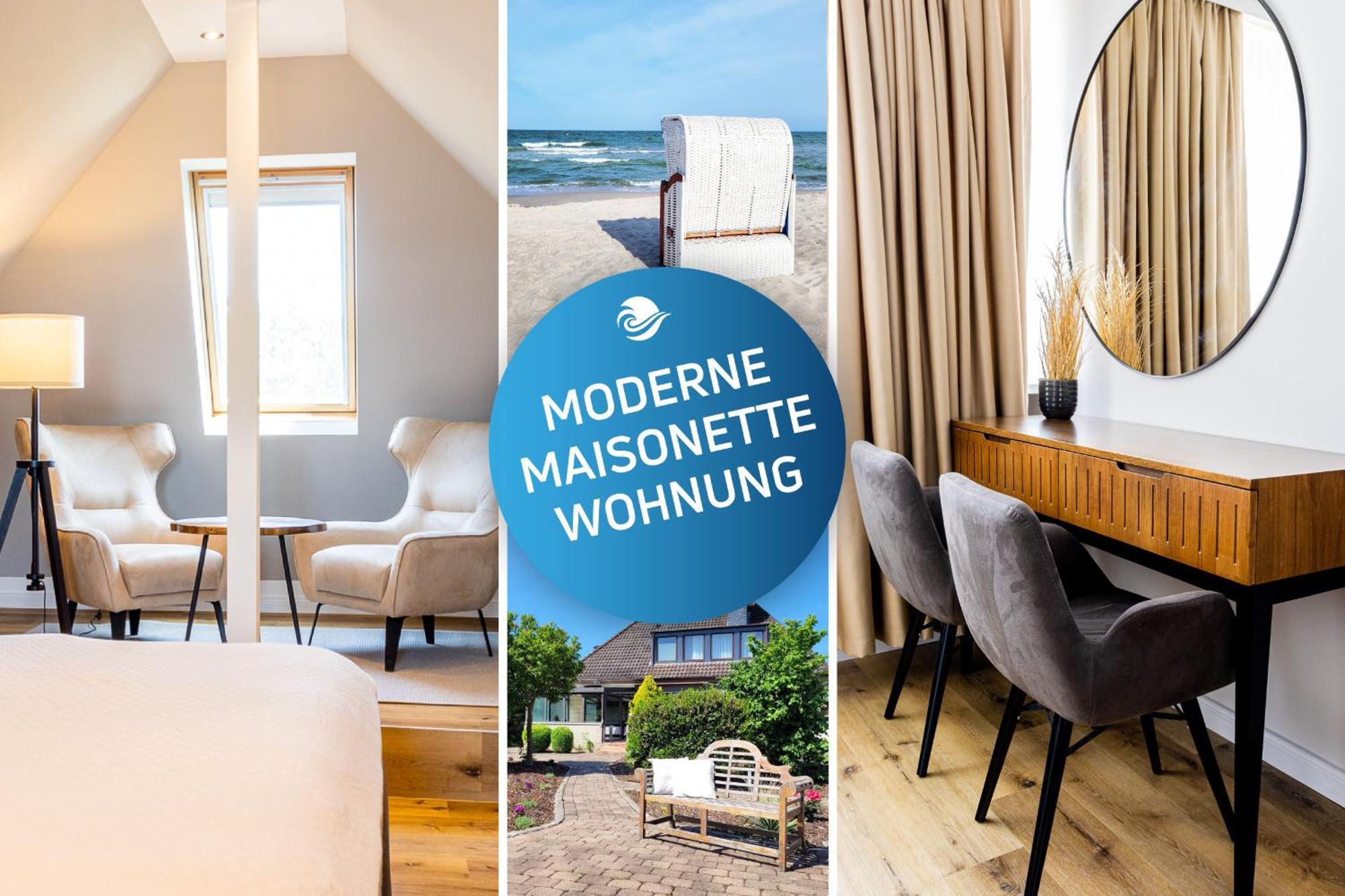 Moderne Maisonette Ferienwohnung Mit Gartenzugang, Nur 7 Gehminuten Zum Strand, Parkplatz & Fahrradunterstellplatz Scharbeutz Eksteriør bilde